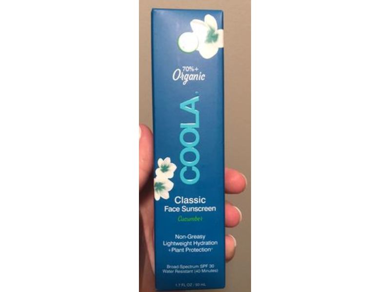 Coola Classic Face Sunscreen Lotion, SPF 30, Cucumber, 1.7 fl oz/50 mL