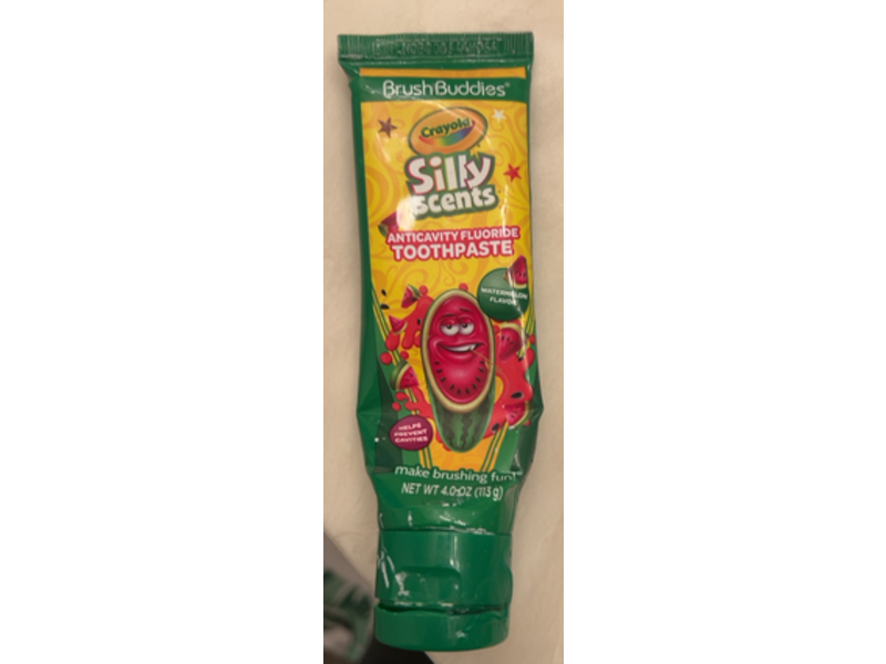 Brush Buddies Silly Scents Anticavity Fluoride Toothpaste, Watermelon, 4.0 oz/113 g