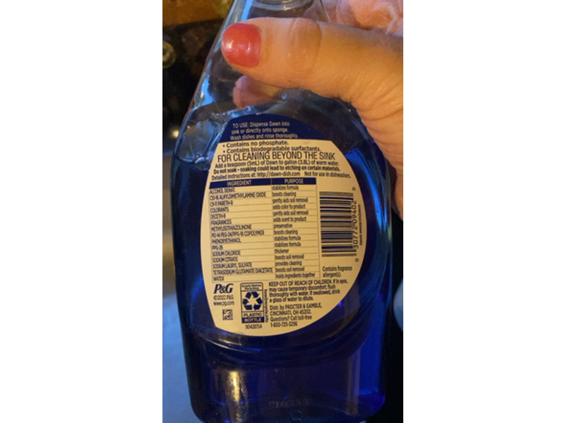 Dawn Platinum Dishwashing Liquid Dish Soap, Refreshing Rain Scent, 14.6 fl oz