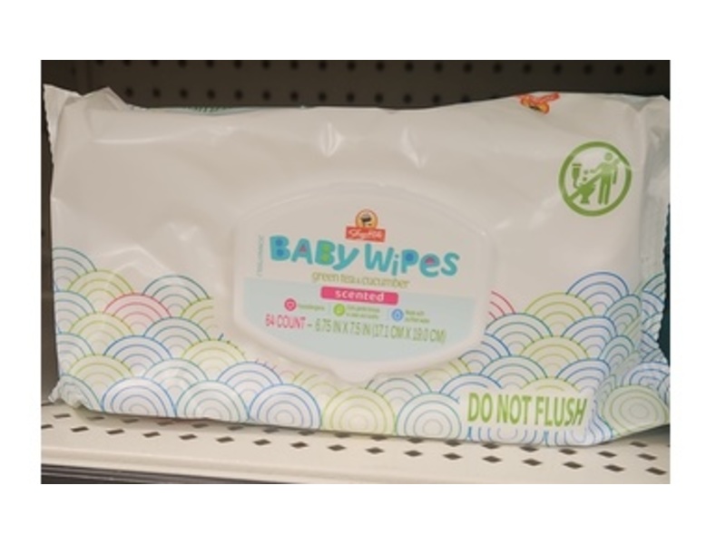 ShopRite Baby Wipes, Green Tea & Cucumber, 64 Count