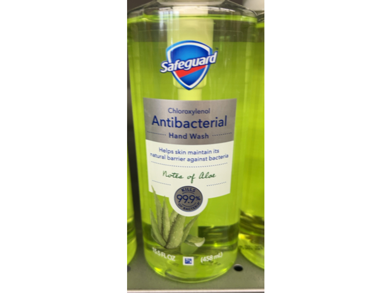 Safeguard Chloroxylenol Antibacterial Hand Wash, Notes of Aloe, 15.5 fl oz/458 mL
