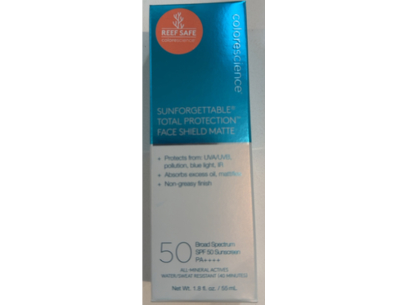 Colorescience Total Protection Face Shield Matte, SPF 50 PA++++, 1.8 fl oz/55 mL