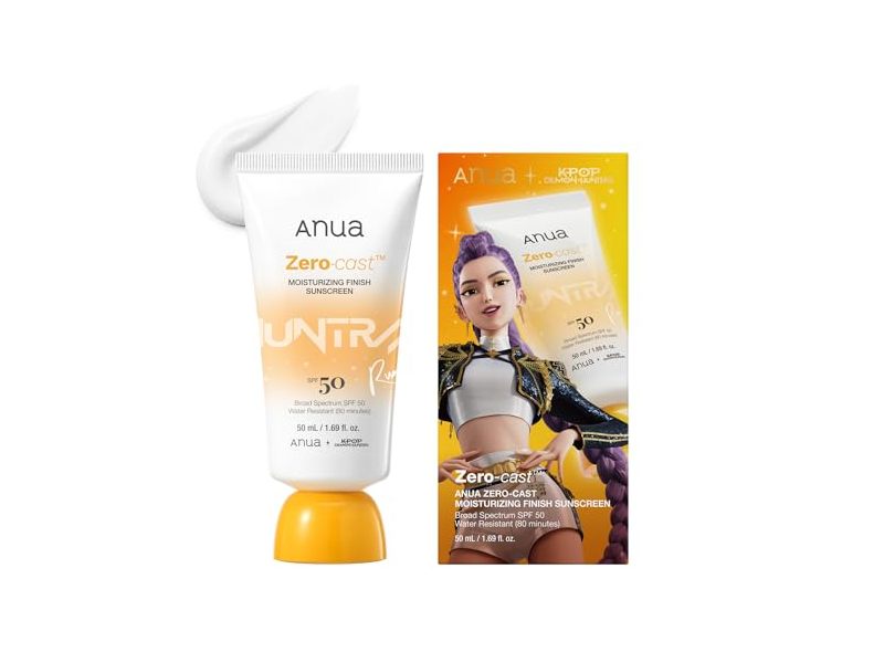 Anua Zero-Cast Moisturizing Sunscreen, K Pop Demon Hunters Edition, SPF 50, 1.69 fl oz/50 mL