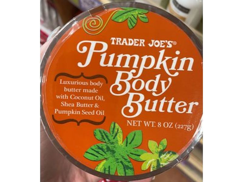 Trader Joe's Pumpkin Body Butter, Coconut Oil, Shea Butter & Pumpkin Seed Oil, 8 oz/227 g