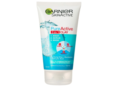 Garnier Skinactive Pure Active 3 In 1 Clay, 150 mL