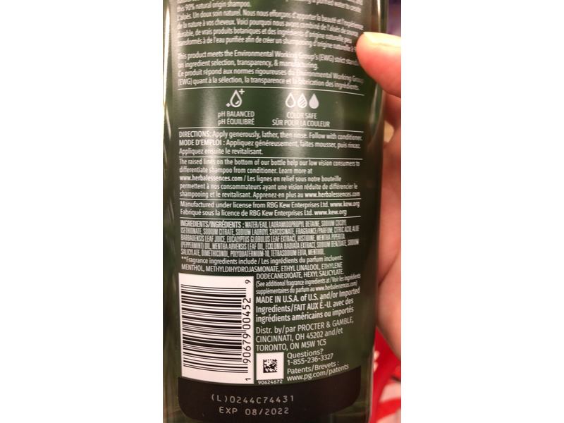Herbal Essences Sulfate Free Scalp Balance Shampoo, Potent Aloe & Eucalyptus, 13.5 fl oz / 400 mL