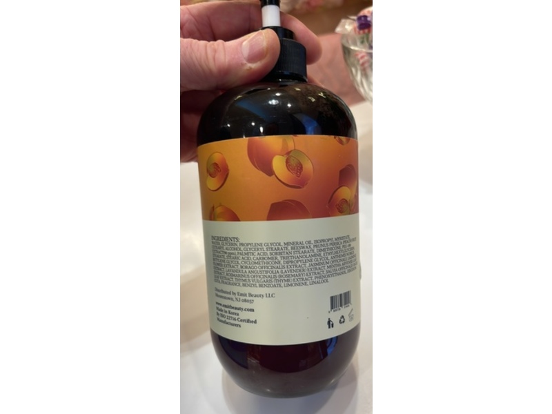 Emit Hand & Body Lotion, Peach, 27 fl oz/800 mL, Pck Of 3