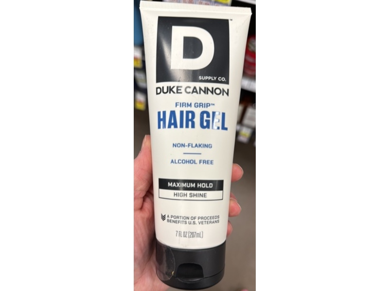 Duke Cannon Supply Co. Firm Grip Hair Gel, 7 fl oz/207 mL