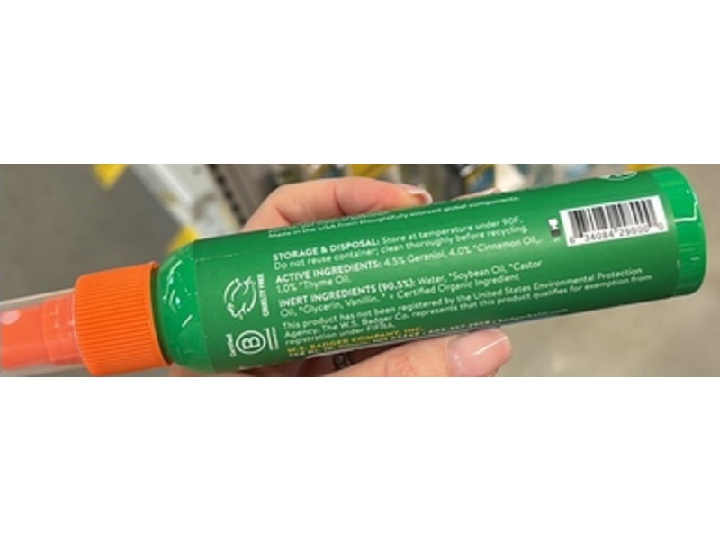 Badger Anti-Tick Plant-Powered Tick Repellent, 4 fl oz/118.3 mL, Pack Of 2