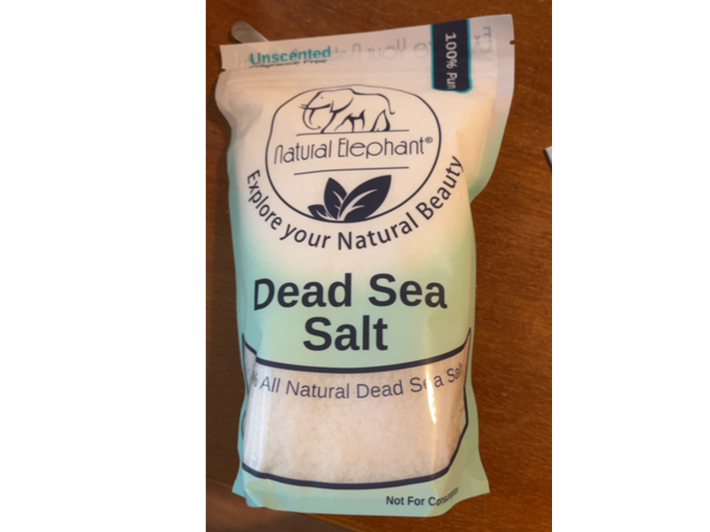 Natural Elephant Dead Sea Salt, Unscented, 16 oz/450 g