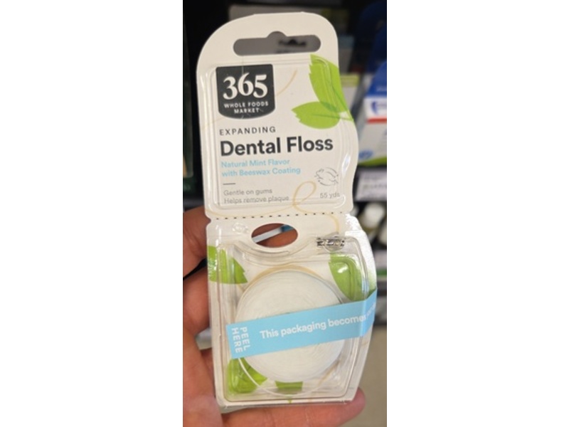 365 Whole Foods Market Expanding Dental Floss, Natural Mint Flavor