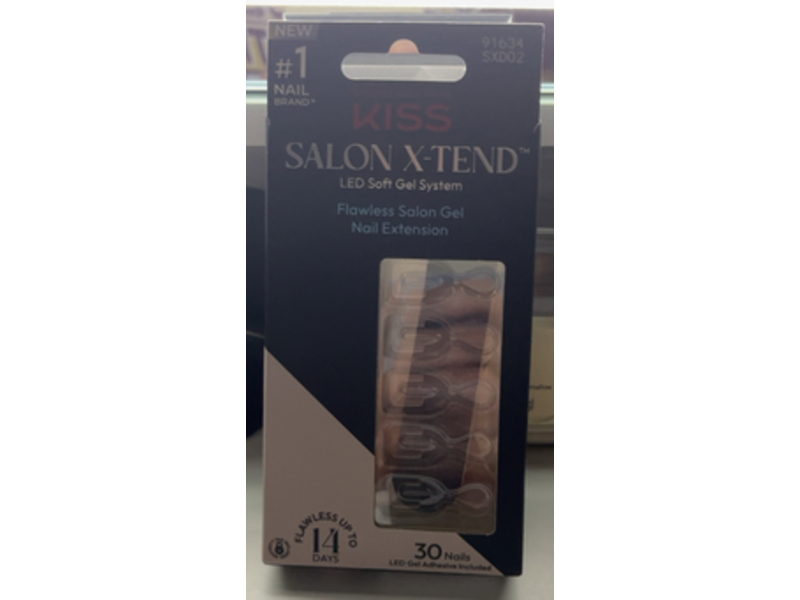 Kiss Salon X-Tend Flawless Salon Gel Nail Extension, 30 Count