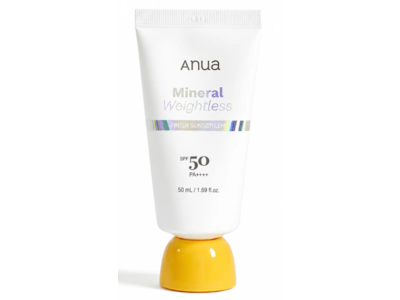 Anua Mineral Weightless Finish Sunscreen, SPF 50 PA++++, 1.69 fl oz/50 mL