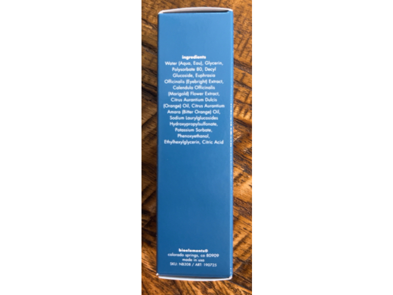 Bioelements Makeup Dissolver Perfected, Marigold+Eyebright Plant Extracts, 1 fl oz/30 mL
