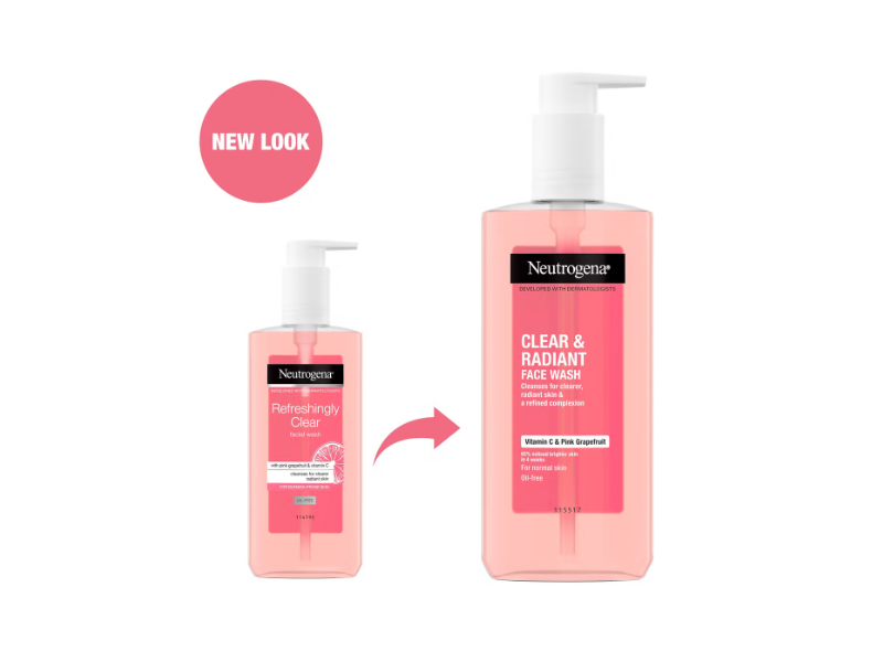 Neutrogena Clear & Radiant Face Wash, Vitamin C & 0.5% Salicylic Acid, 200 mL