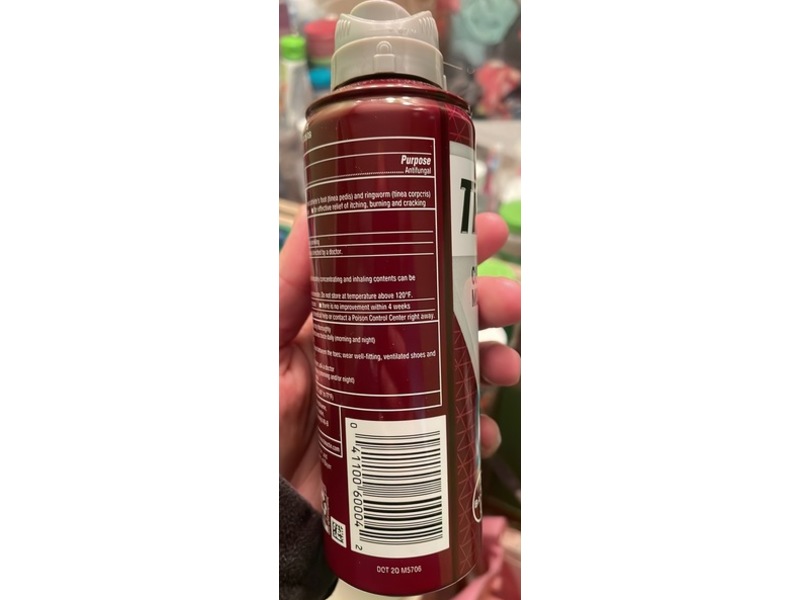 Tinactin Tolnaftate Antifungal Foot Deodorant Powder Spray, 4.6 oz/133 g