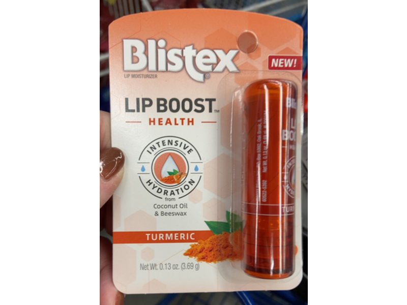 Blistex Lip Boost Health Moisturizer, Tumeric, 0.13 oz/3.69 g