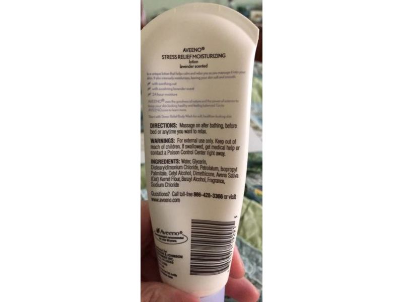 Aveeno Stress Relief Moisturizing Body Lotion, Calms & Relaxes, Lavender Scent, 2.5 fl oz/71 g