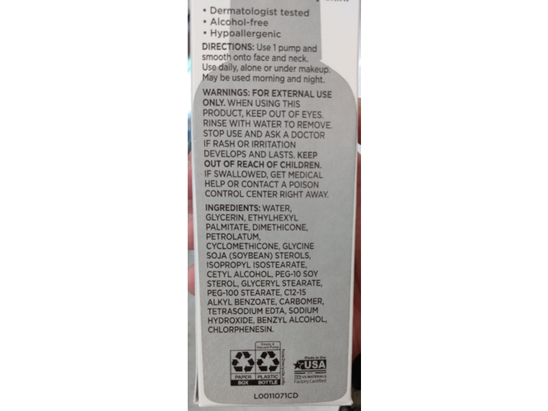 Equate Beauty Oil-Free + Facial Moisturizer, Hypoallergenic, Sensitive Skin, 4 fl oz/118 mL