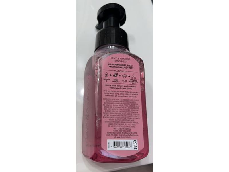 Bath & Body Works Gentle Foaming Hand Soap, Raspberry Tangerine, 8.75 fl oz/259 ml
