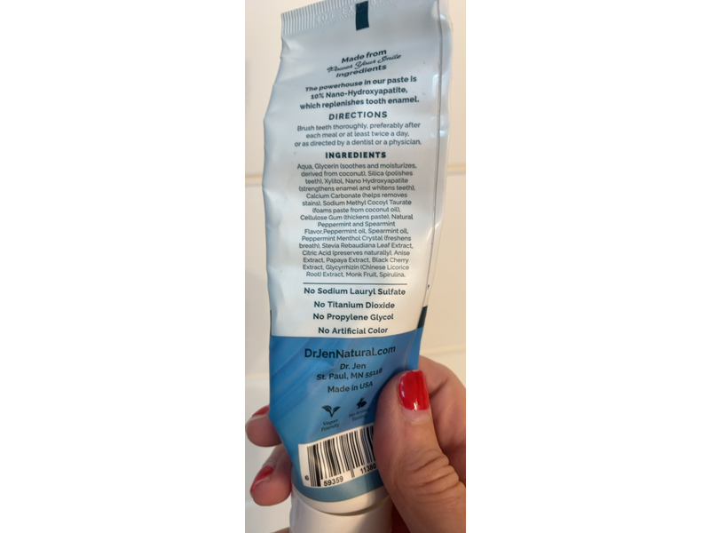 Dr. Jen Cool Mint Remineralizing Toothpaste, 4 fl oz/118 mL