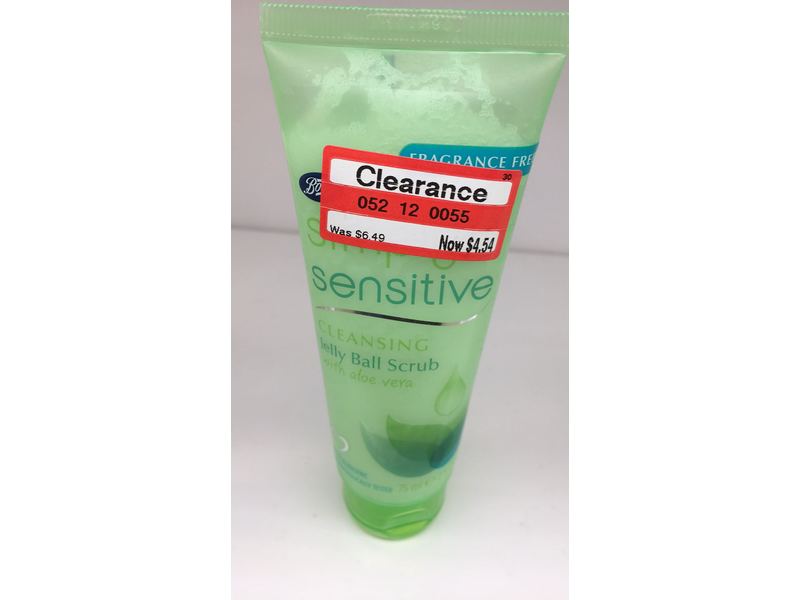 Boots Simply Sensitive Cleansing Jelly Ball Scrub Ingredients and Reviews