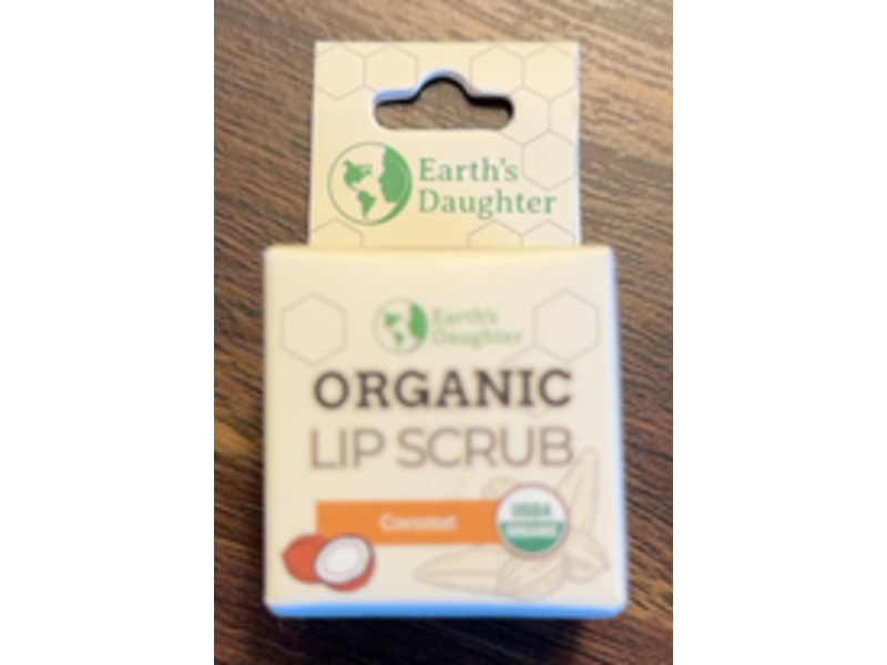 Earth's Daughter Organic Lip Scrub, Coconut, 0.7 oz/19.8 g