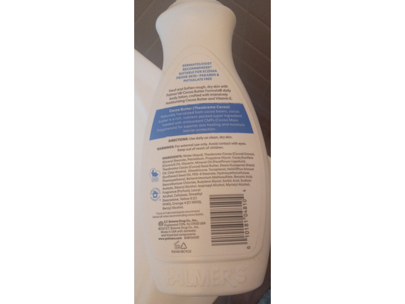 Palmer's Heals Softens Formula Daily Skin Therapy Body, cocoa butter, Vitamin E, 20 fl oz/591 mL