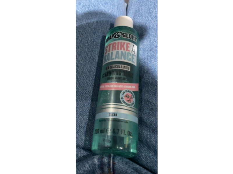 Soap & Glory Strike A Balance 5% Niacinamide Clarifying Tonic, Clear, 6.7 fl oz/200 mL