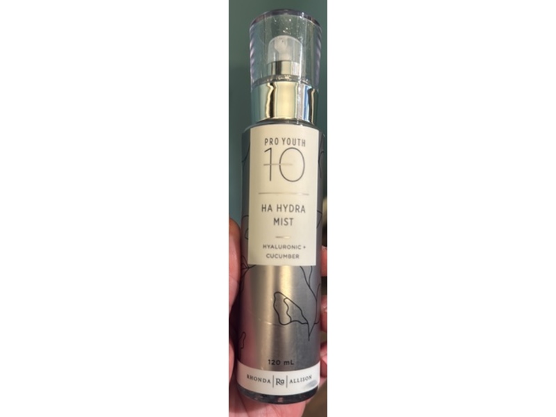Rhonda Allison Pro Youth 10 Ha Hydra Mist, Hyaluronic+Cucumber, 4 oz/120 mL