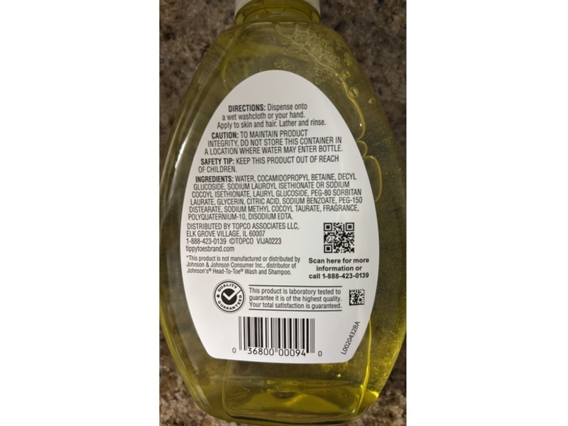 Tippy Toes Baby Hair & Body Wash, 13.6 fl oz/400 mL