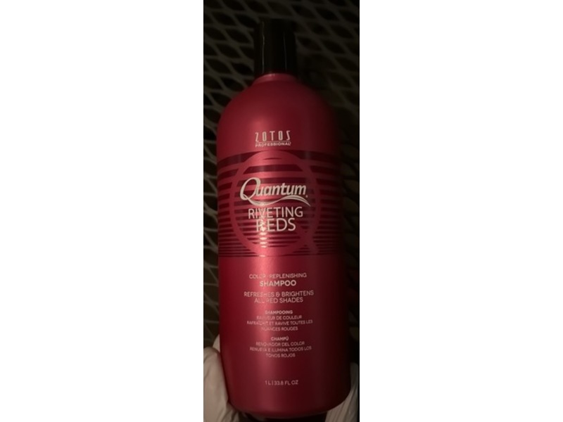 Zotos Professional Quantum Riveting Reds Color Replenishing Shampoo, 33.8 fl oz/1 L