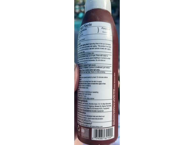 Aloe Up Dark Tanning Oil Sunscreen Mist, SPF 4, 5.5 oz/156 g