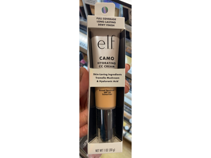e.l.f. Hydrating Camo CC Cream, SPF 30 Medium 310, 1 oz/30 g