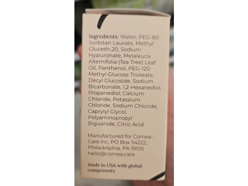 Cornea Care Rise Eyelid Wipes, Tea Tree Oil & Hyaluronic Acid, 15 Count