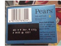 Pears Soft and Fresh Bathing Bar, 125 g, Pack Of 4 - Image 5