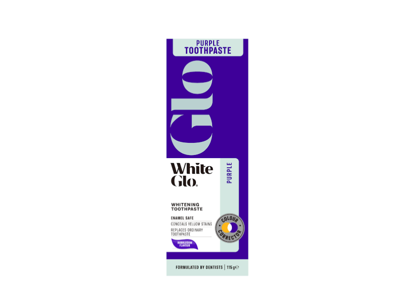 White Glo Purple Tooth Toner Toothpaste, Bubblegum, 4.05 oz/115 g