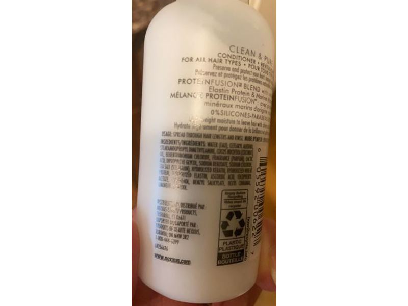 Nexxus Clean & Pure Nourishing Detox Conditioner, Protein Fusion, 3 fl oz/89 mL, Pack Of 2