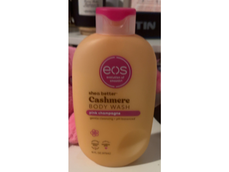 Eos Shea Better Cashmere Body Wash, Pink Champagne, 16 fl oz/473 mL