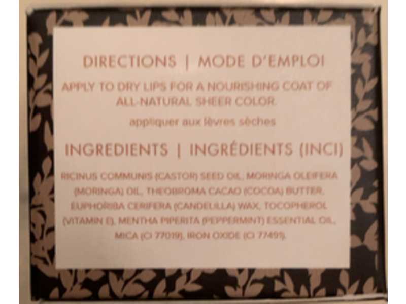 True Moringa Tinted Lip Balm, Moonlight White Gold Peppermint, 0.25 oz/7 g