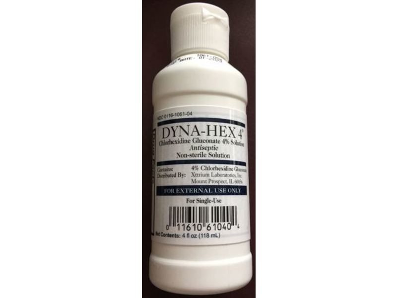 Dyna - Hex 4 Antiseptic Non - Sterile Solution, Chlorhexidine Gluconate 4% Solution, 4 fl oz/118 mL