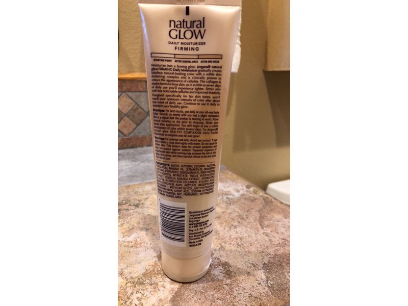 Jergens Natural Glow + Firming Daily Moisturizer, Fair To Medium, 7.5 fl oz/221 mL