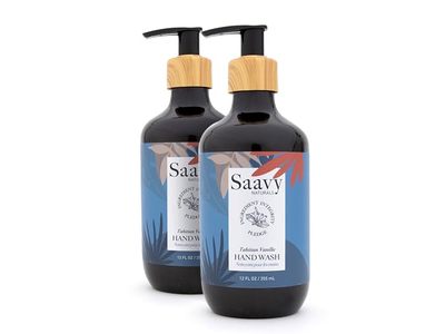 Saavy Naturals Hand Wash, Tahitian Vanilla, 12 fl oz/355 mL, Pack Of 2