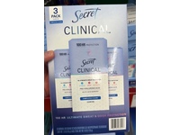 Secret Clinical 100 Hr Ultimate Sweat & Odor Protection, Completely Clean, 4.8 oz/135 g, Pack Of 3 - thumbnail 2