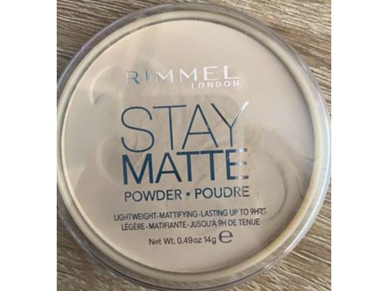 Rimmel London Stay Matte Long Lasting Pressed Powder, Transparent 001, 0.49 oz/14 g