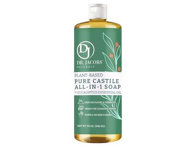 Dr. Jacobs Naturals Pure Castile All-In-1 Soap, Eucalyptus Essential Oil, 32 oz/946 mL