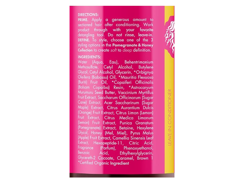 Mielle Leave-In Conditioner, Pomegrante & Honey, 12 fl oz/355 mL
