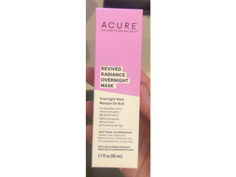 Acure Revived Radiance Overnight Mask, 1.7 fl oz/50 mL