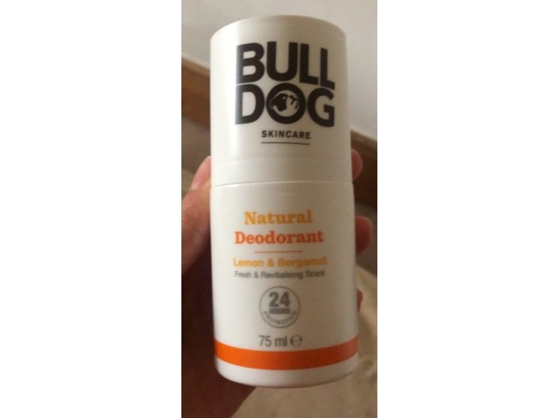 Bull Dog Skincare Naturak Deodorant, Lemon & Bergamot, 75 mL