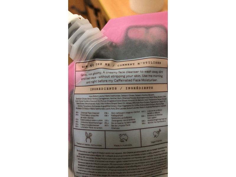 Frank Body Charcoal Face Cleanser, 1.18 fl oz/35 mL